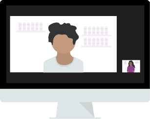 Video call computer vector