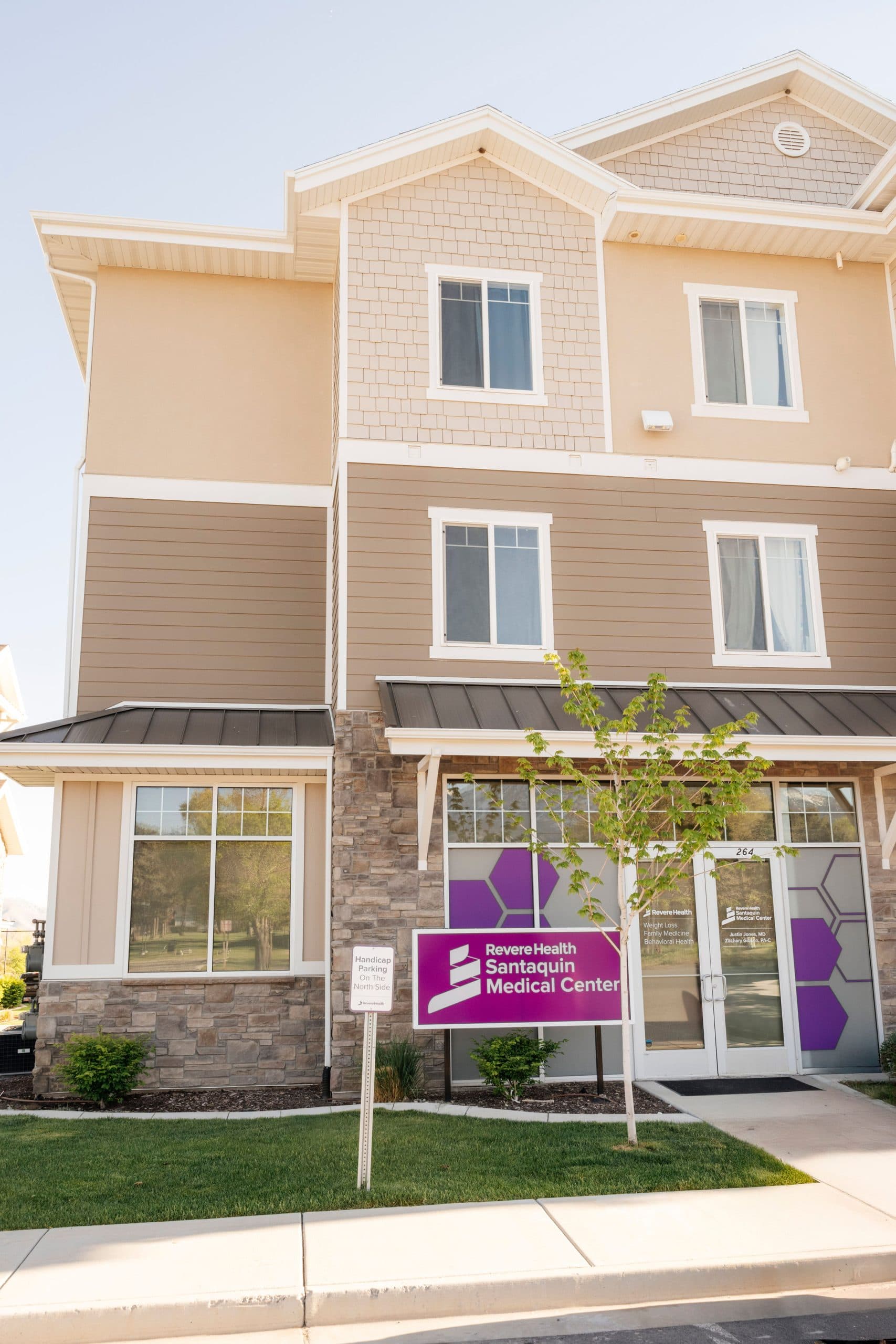 Exterior view of clinic building with visible Revere Health signage for the Weight Loss & Nutrition Center.