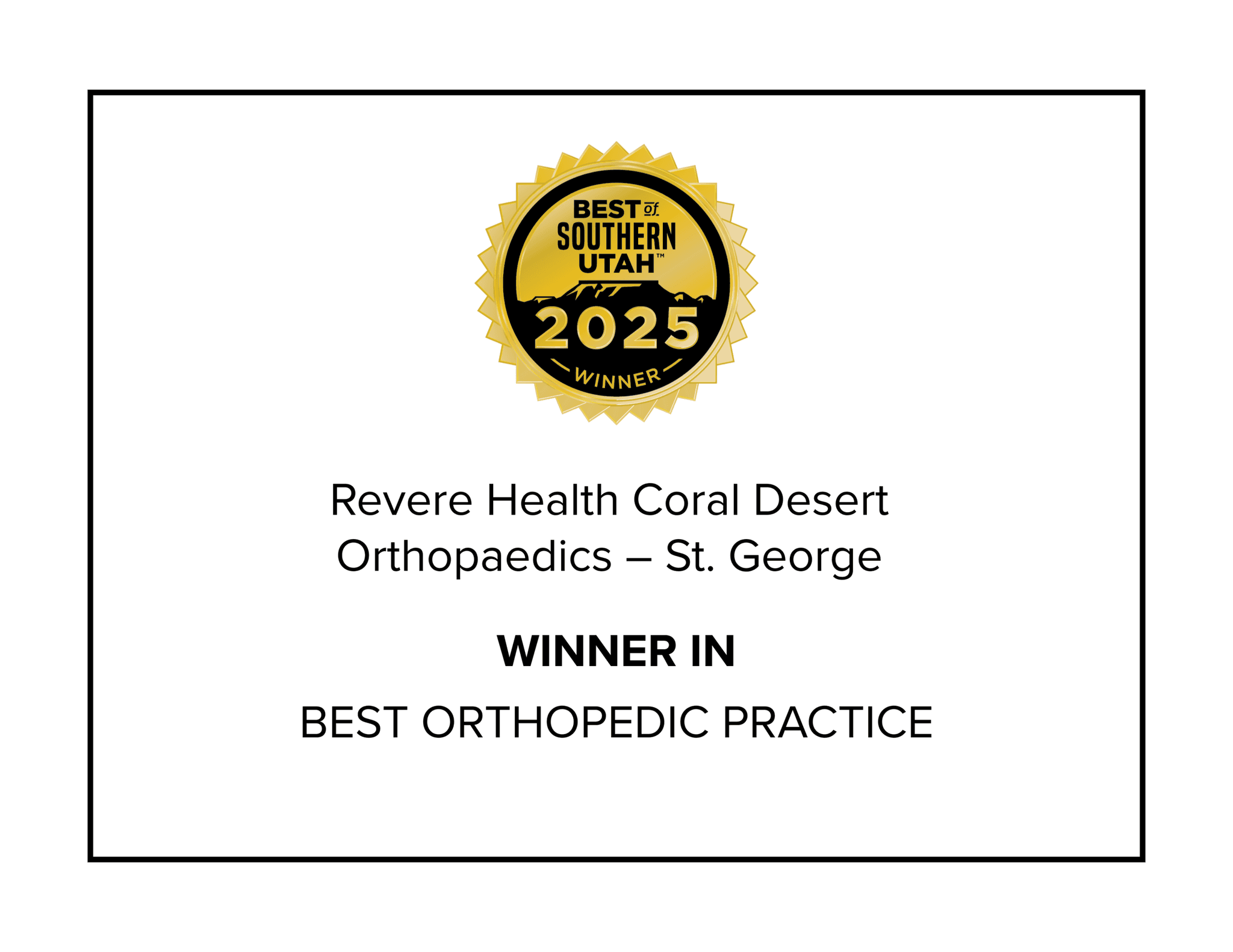 Image of Best of southern utah, votes best orthopedic practice