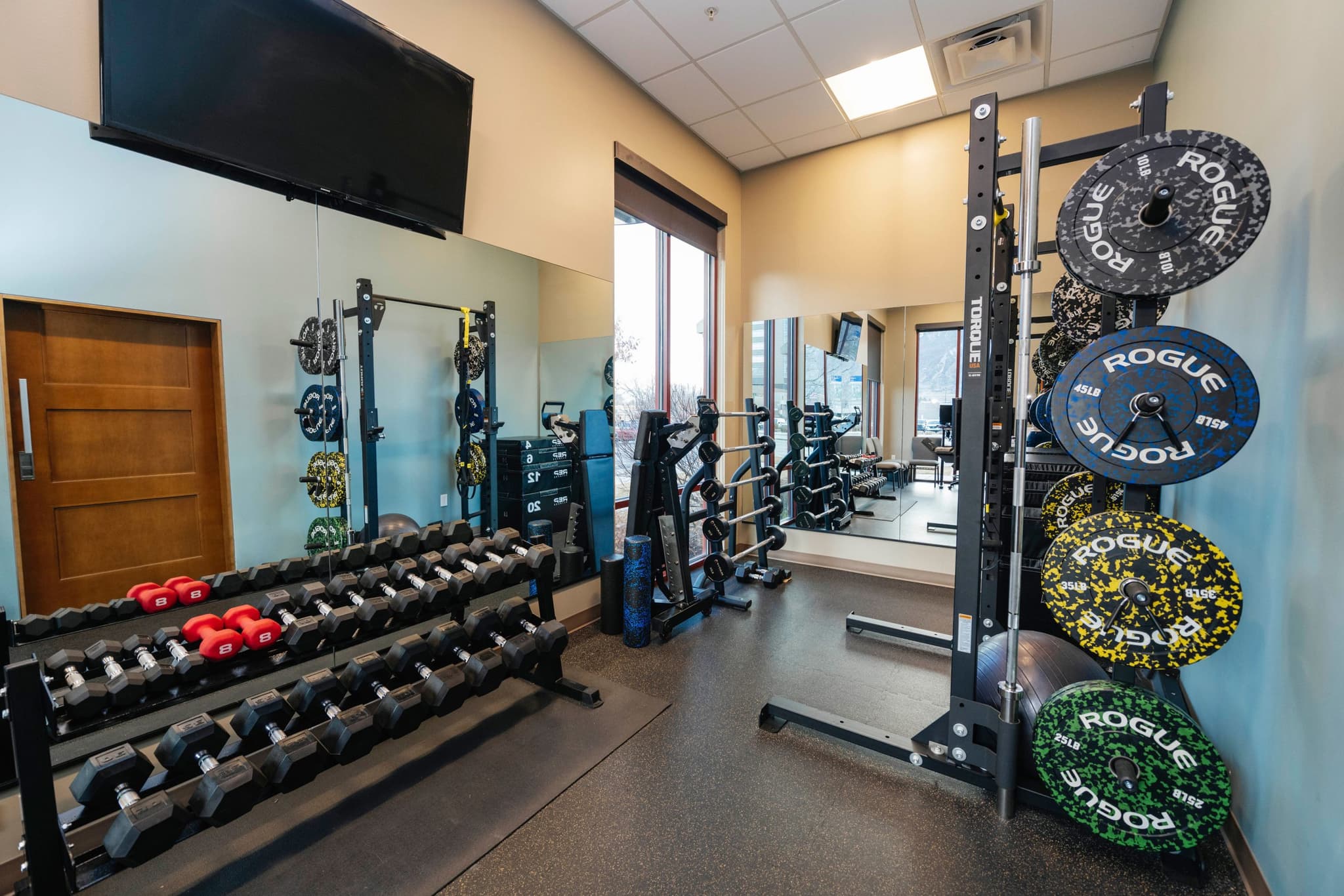 On-site fitness room.