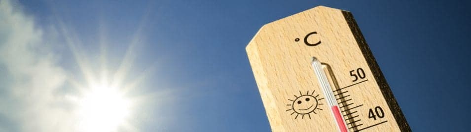 thermometer showing Summer Heat