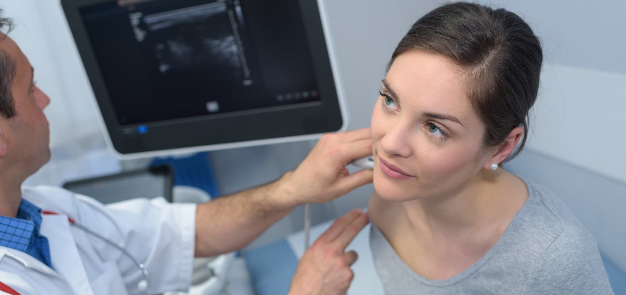 Picture of ultrasound echo on the shoulder