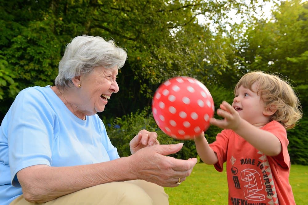 Picture of Granny Playing With Kid