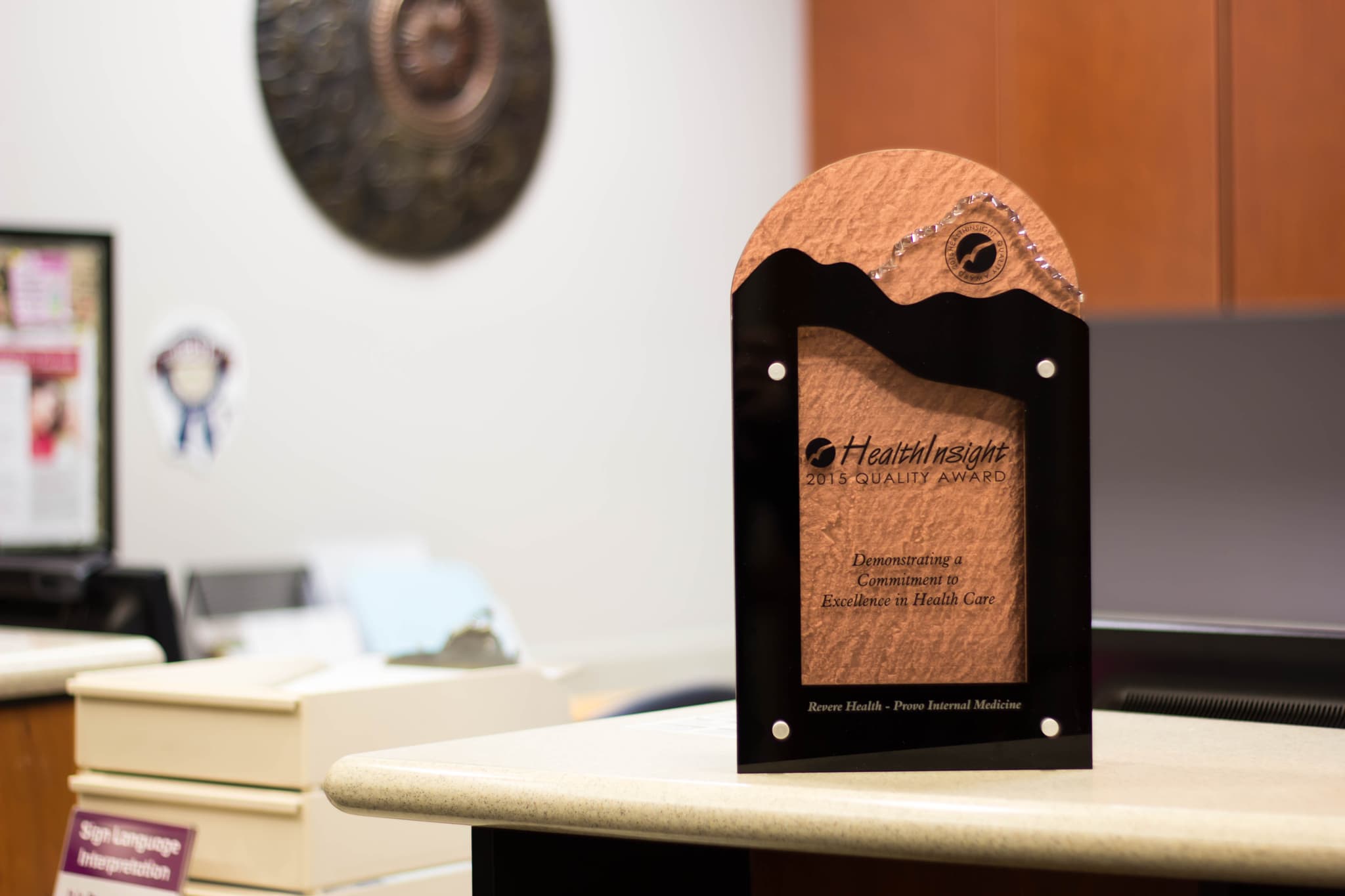 Picture of 2015 HealthInsights Quality Award—Revere Health