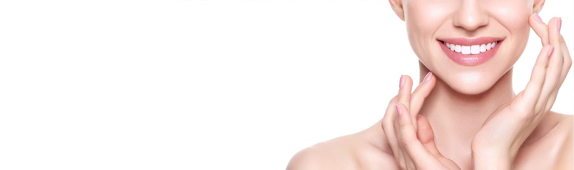 Picture of happy woman with good skin