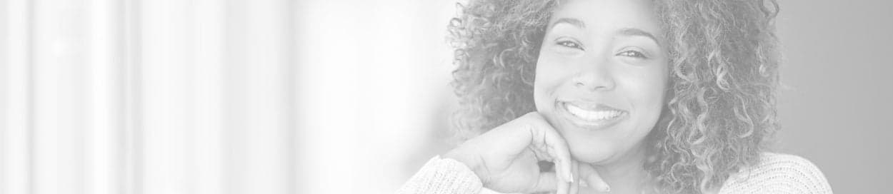 Picture of smiling woman banner