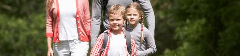Picture of family hiking