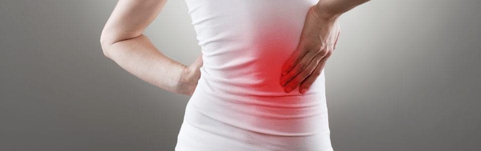 Picture of Back Pain illustrated by red color