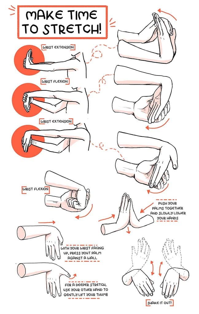 Make time to stretch infographic