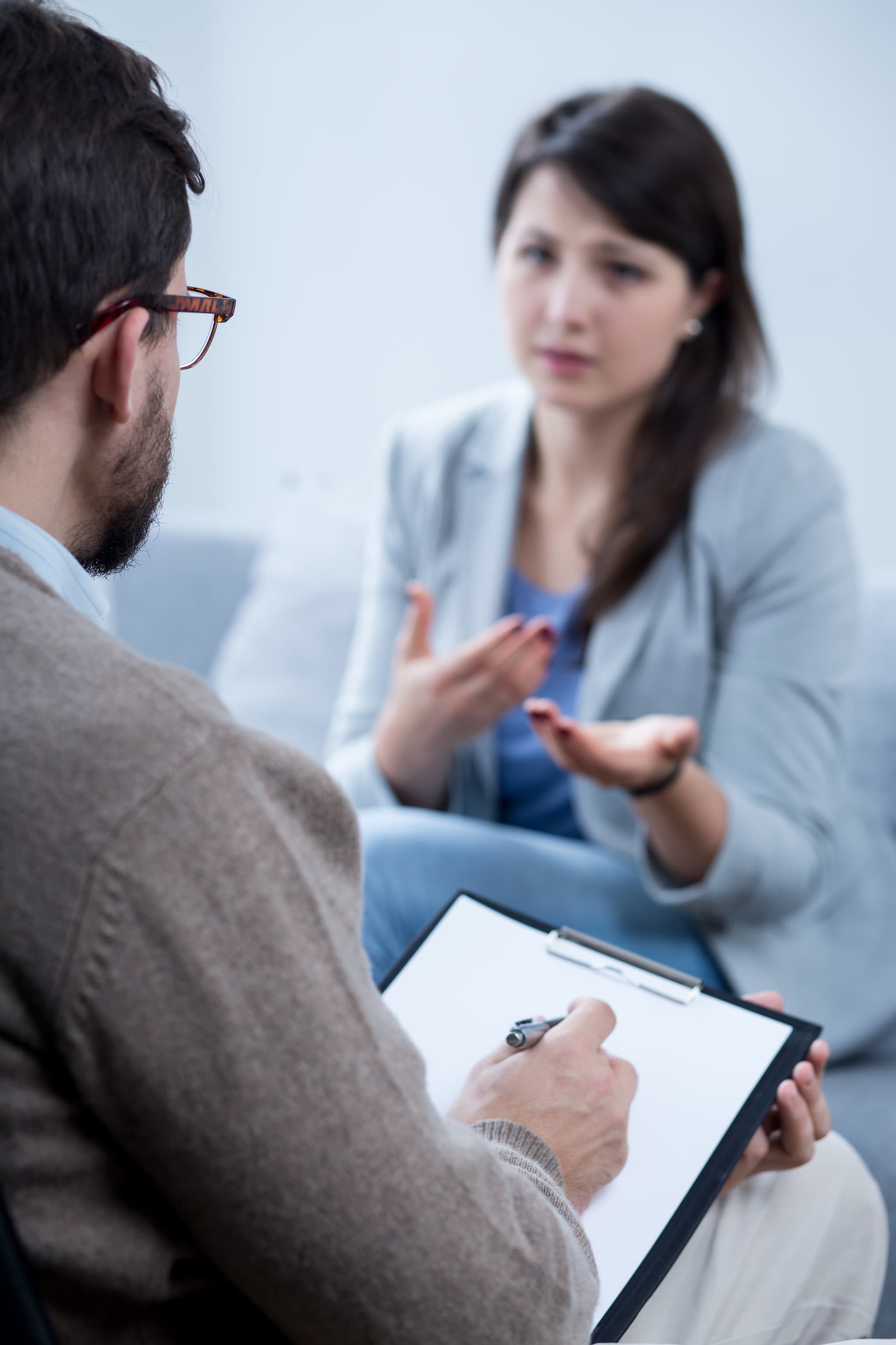 Image of Photo of woman with problem on psychotherapy