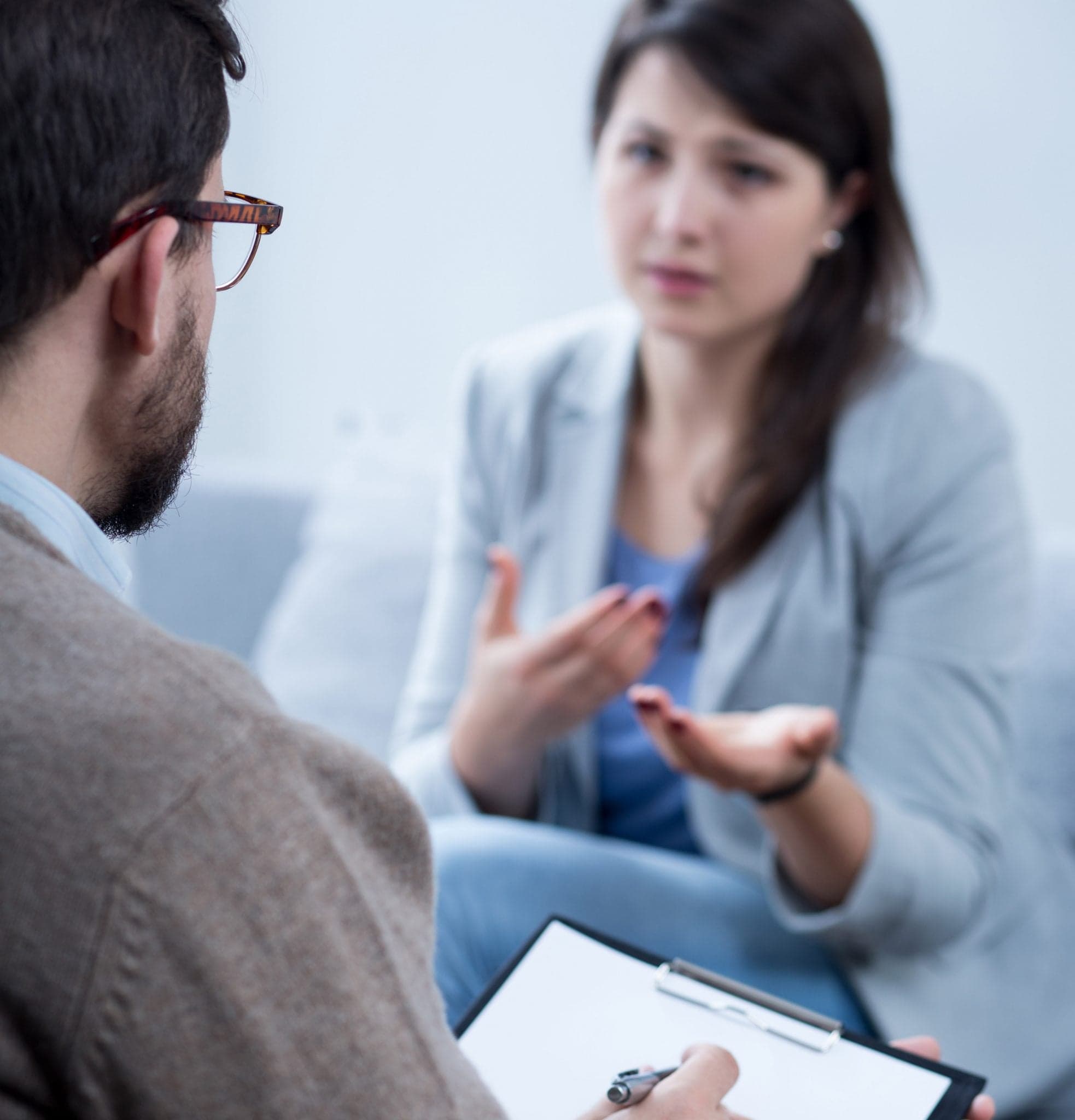 Woman on psychotherapy