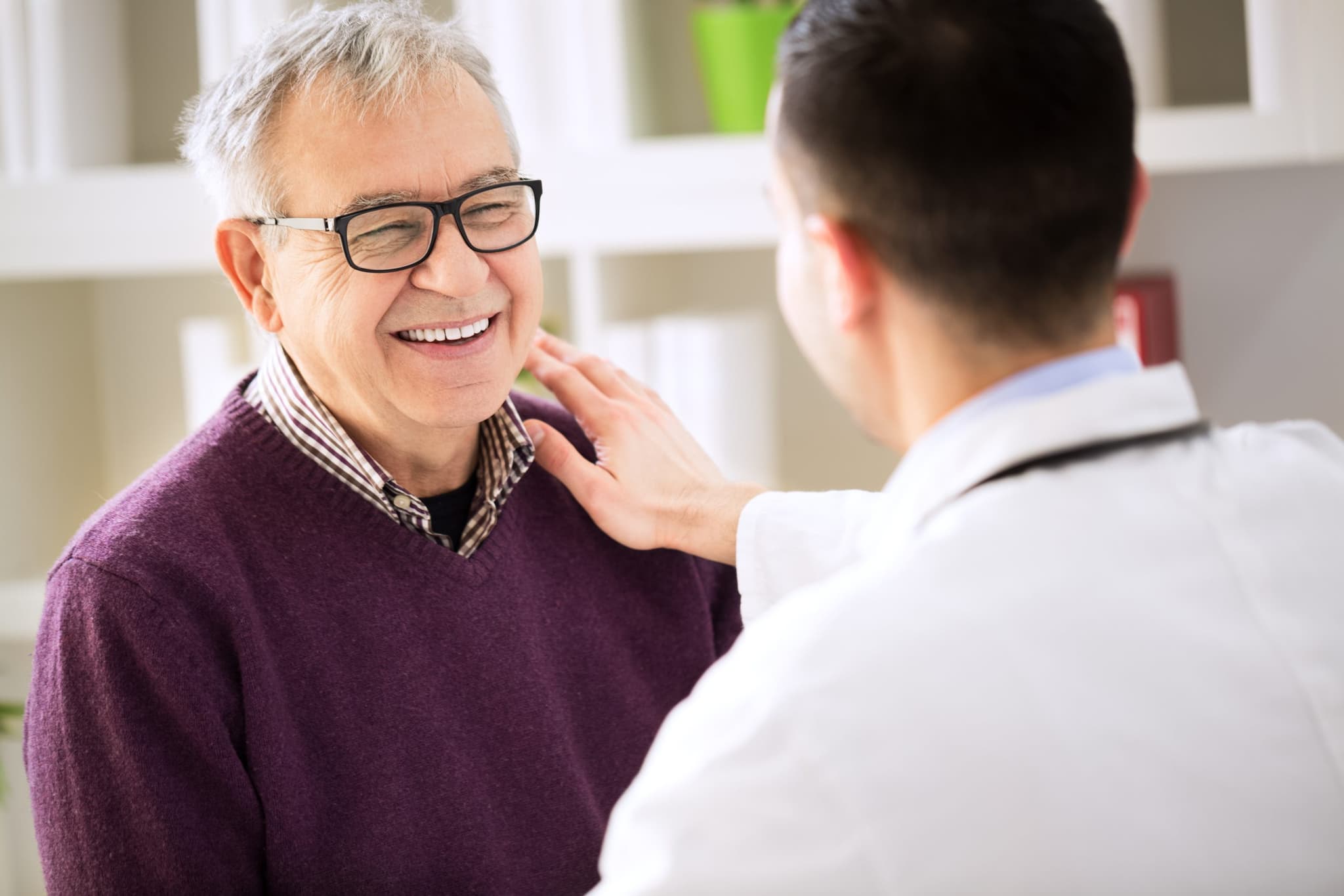 Picture of Smiling happy patient visit doctor