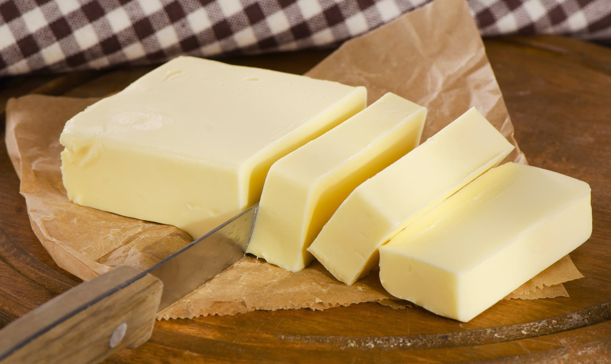 Picture of Butter on cutting board.