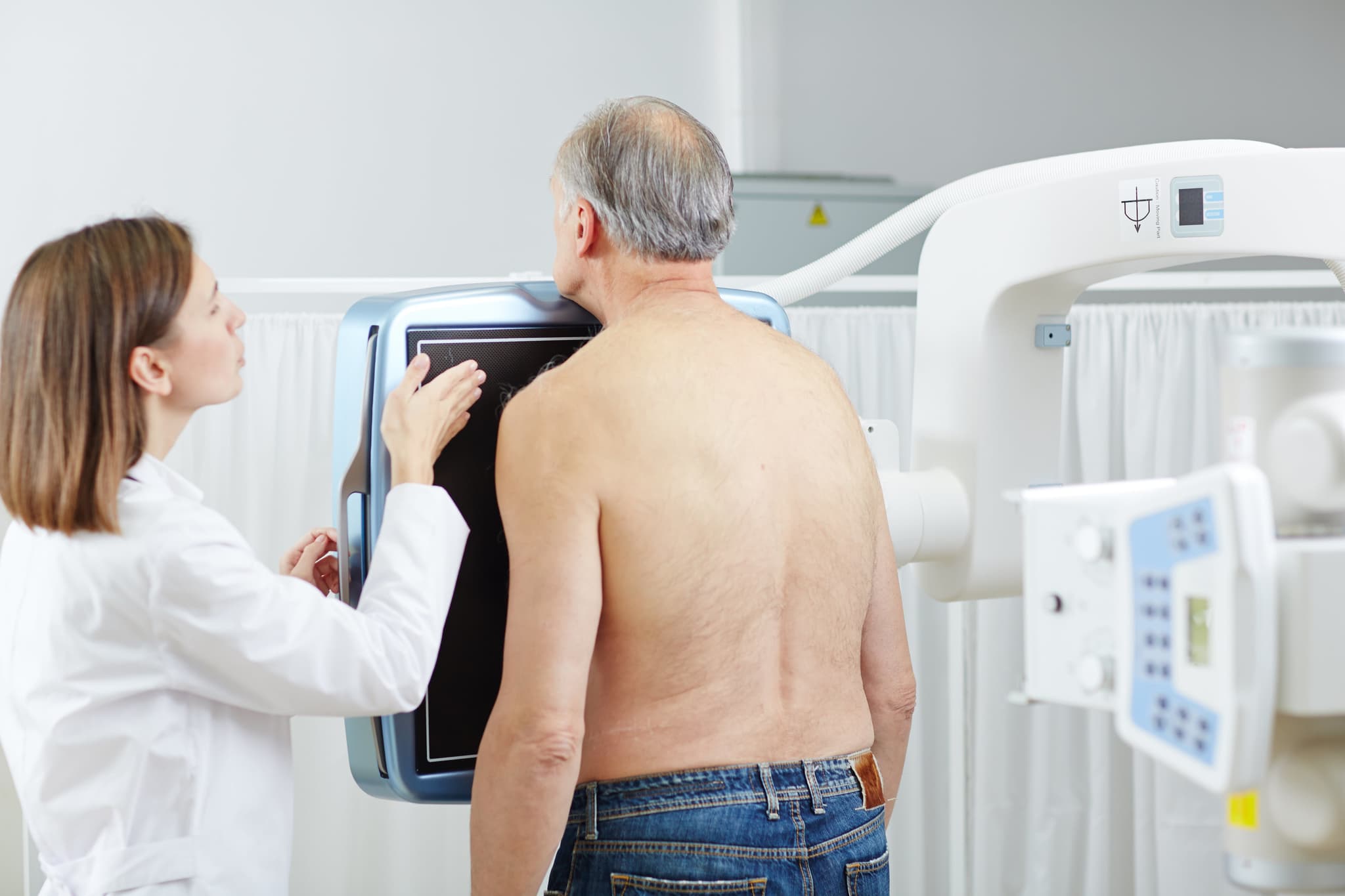 Radiologist and patient