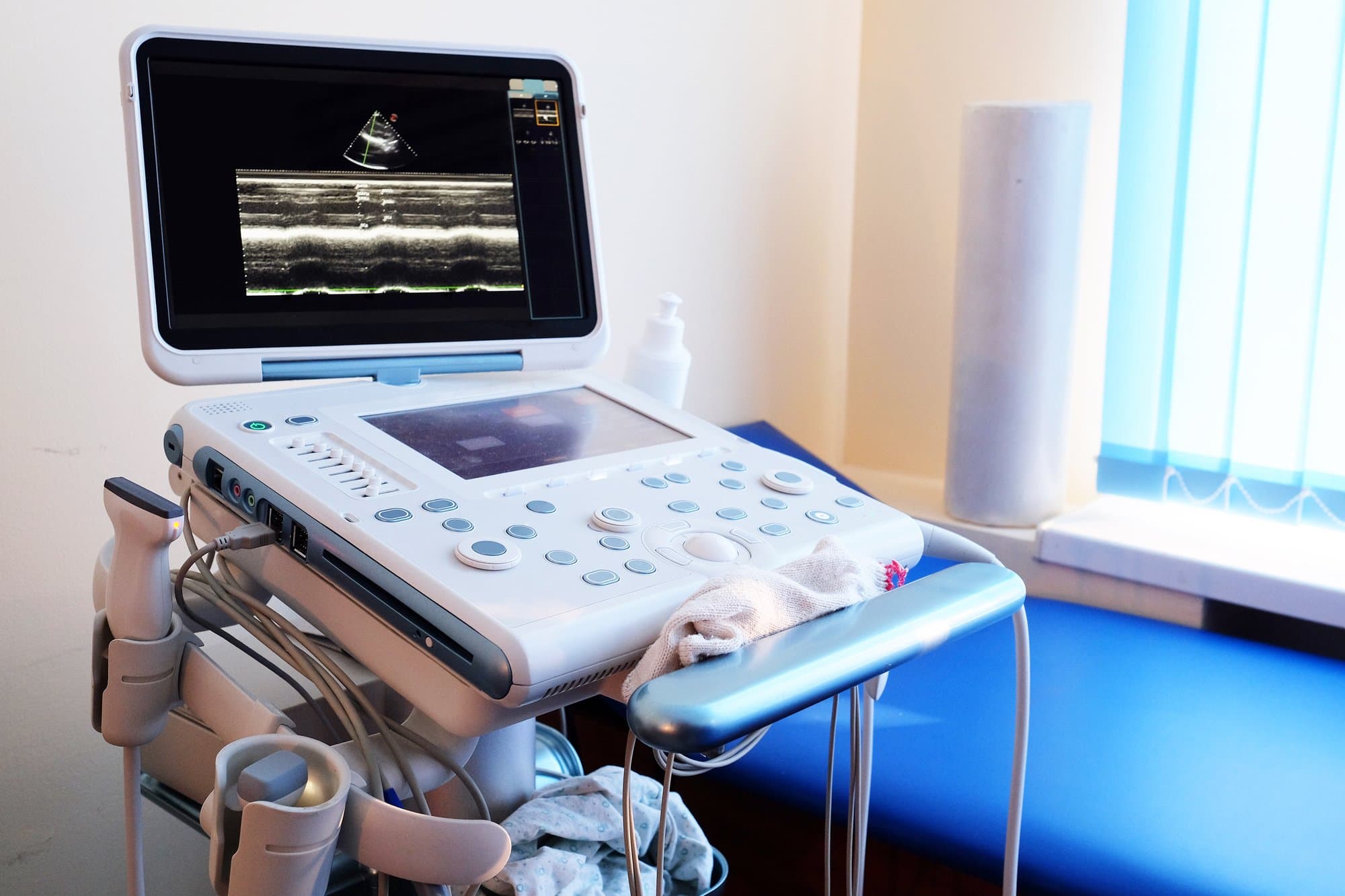 Picture of Interior of hospital room with ultrasound machine