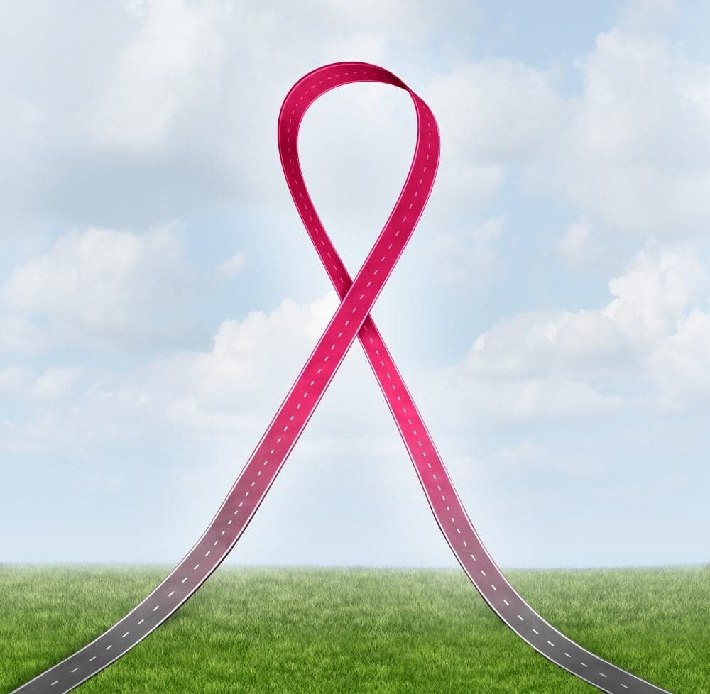 Breast Cancer Ribbon Road