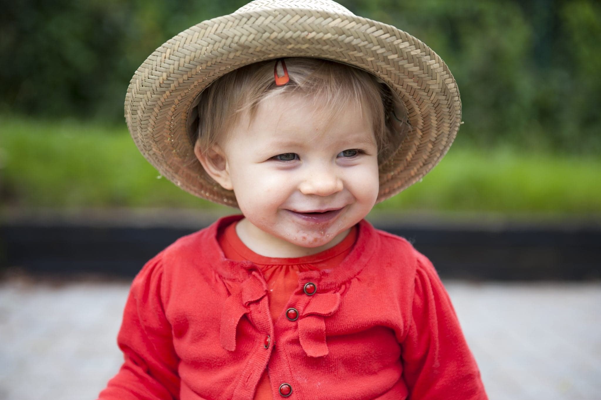 Toddler with hand , foot and mouth disease