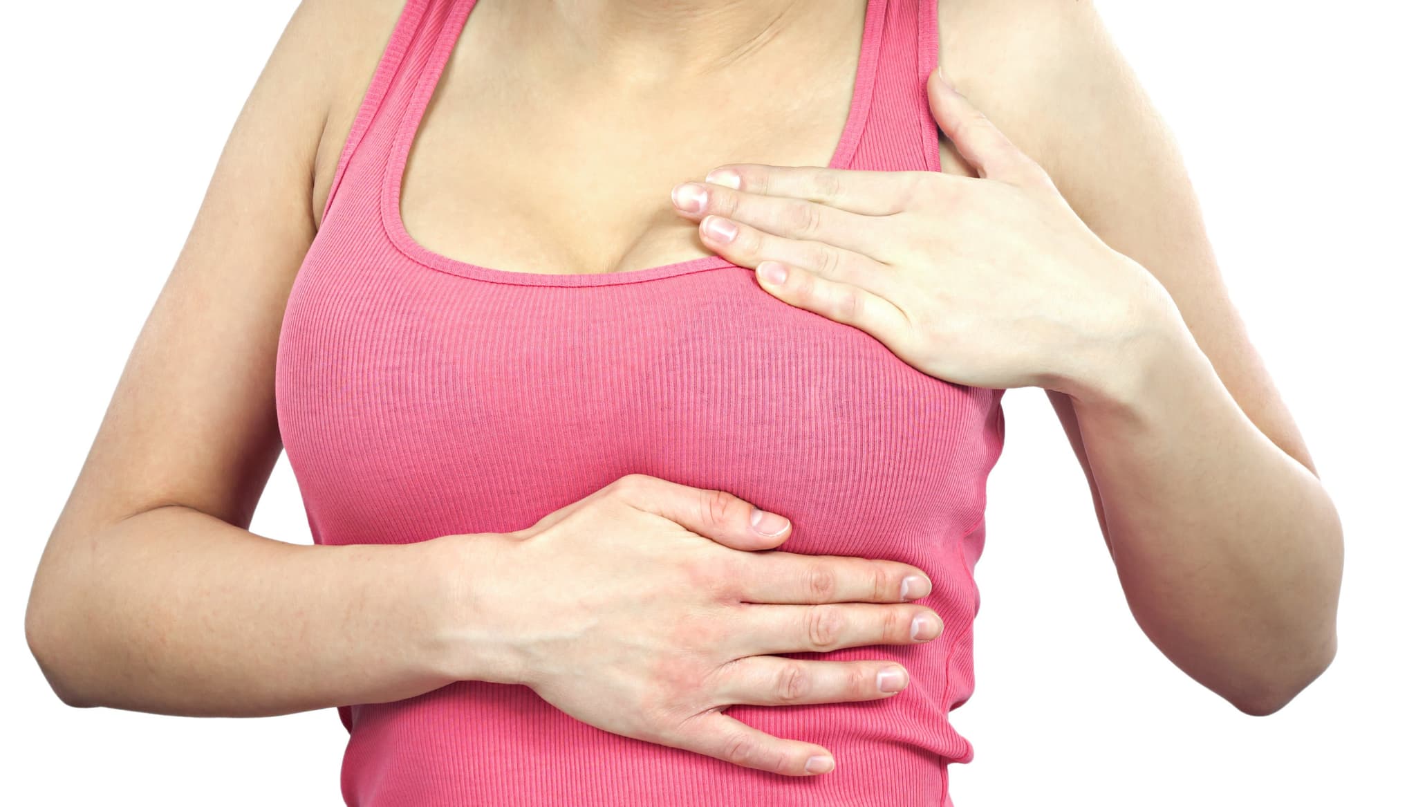 Woman preparing for Breast Examination