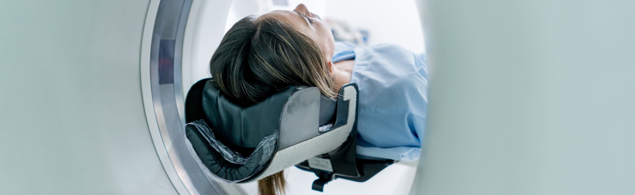 Picture of Patient getting a CT scan at the hospital