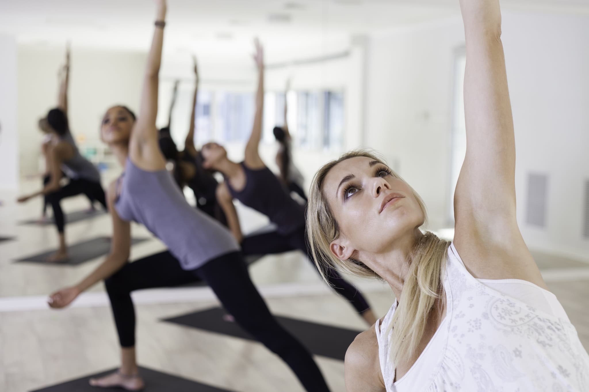 Picture of Beautiful woman focusing as she does yoga, Cape Town, Western Cape, South Africa