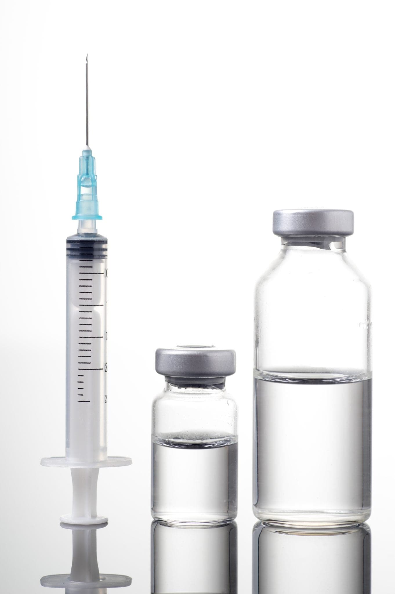 Picture of Medicine in vials and syringe , ready for vaccine injection