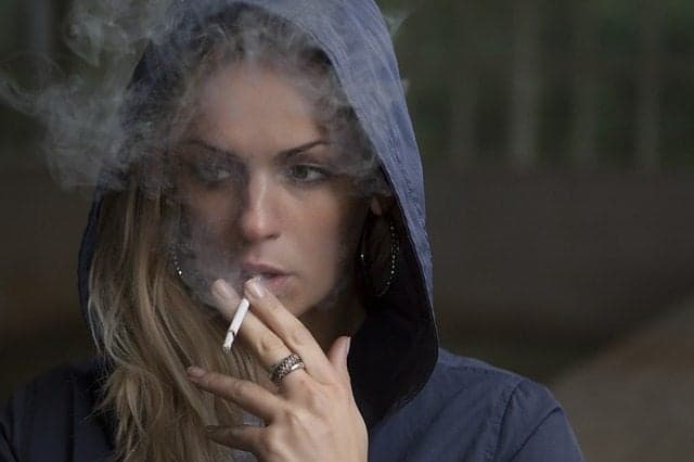 Picture of woman smoking Smoking