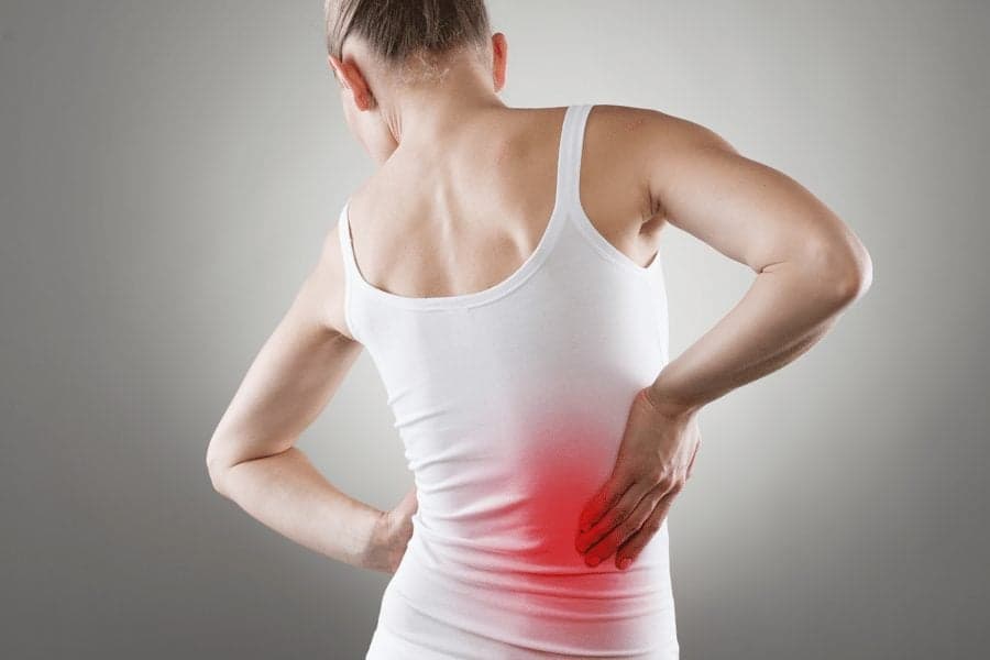 Image of Back Pain illustrated by red color