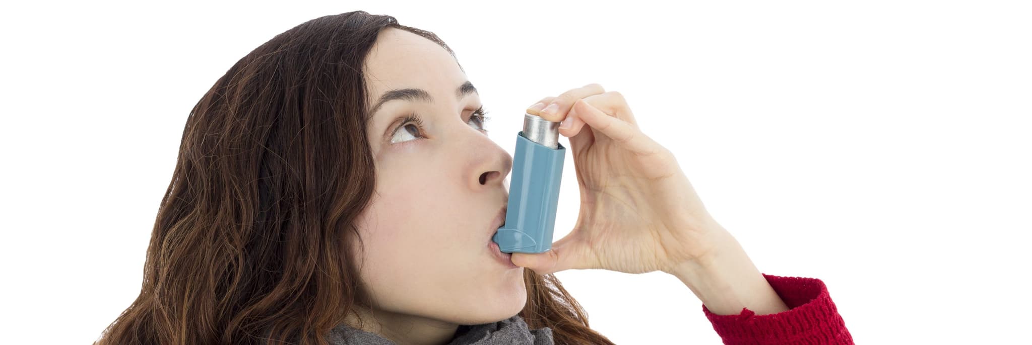 Picture of Woman using inhaler
