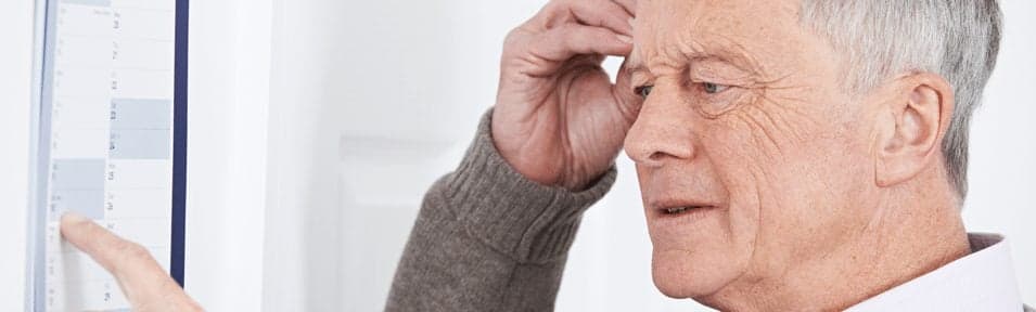 Picture of confused elderly man