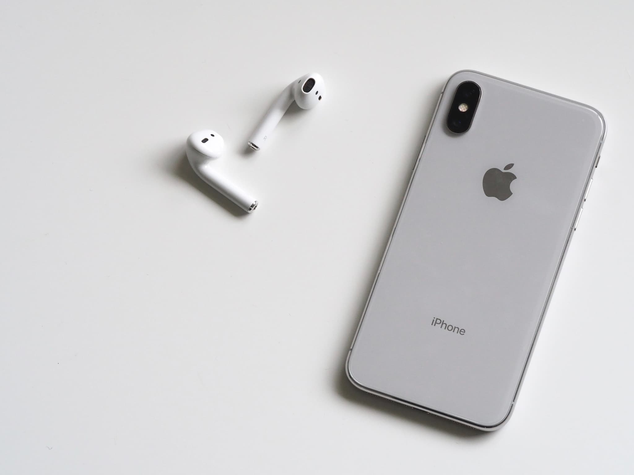 Picture of air pods apple device cellphone
