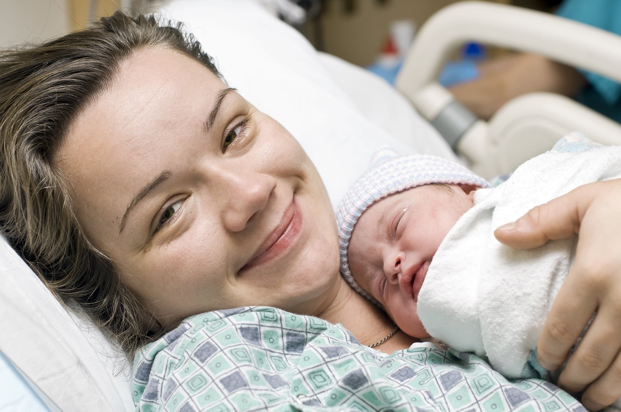 Picture of Happy mother with newborn baby