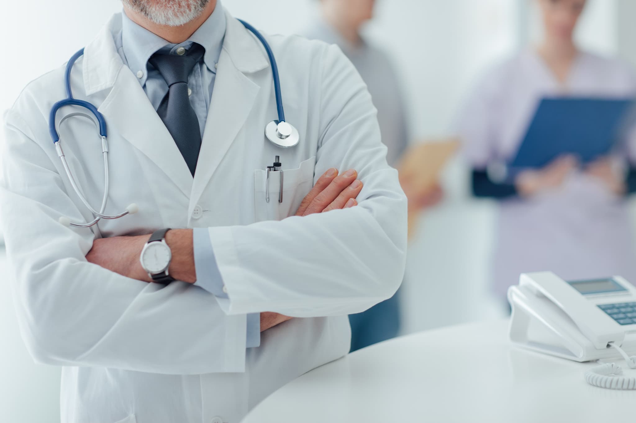 Picture of Confident doctor at the reception desk